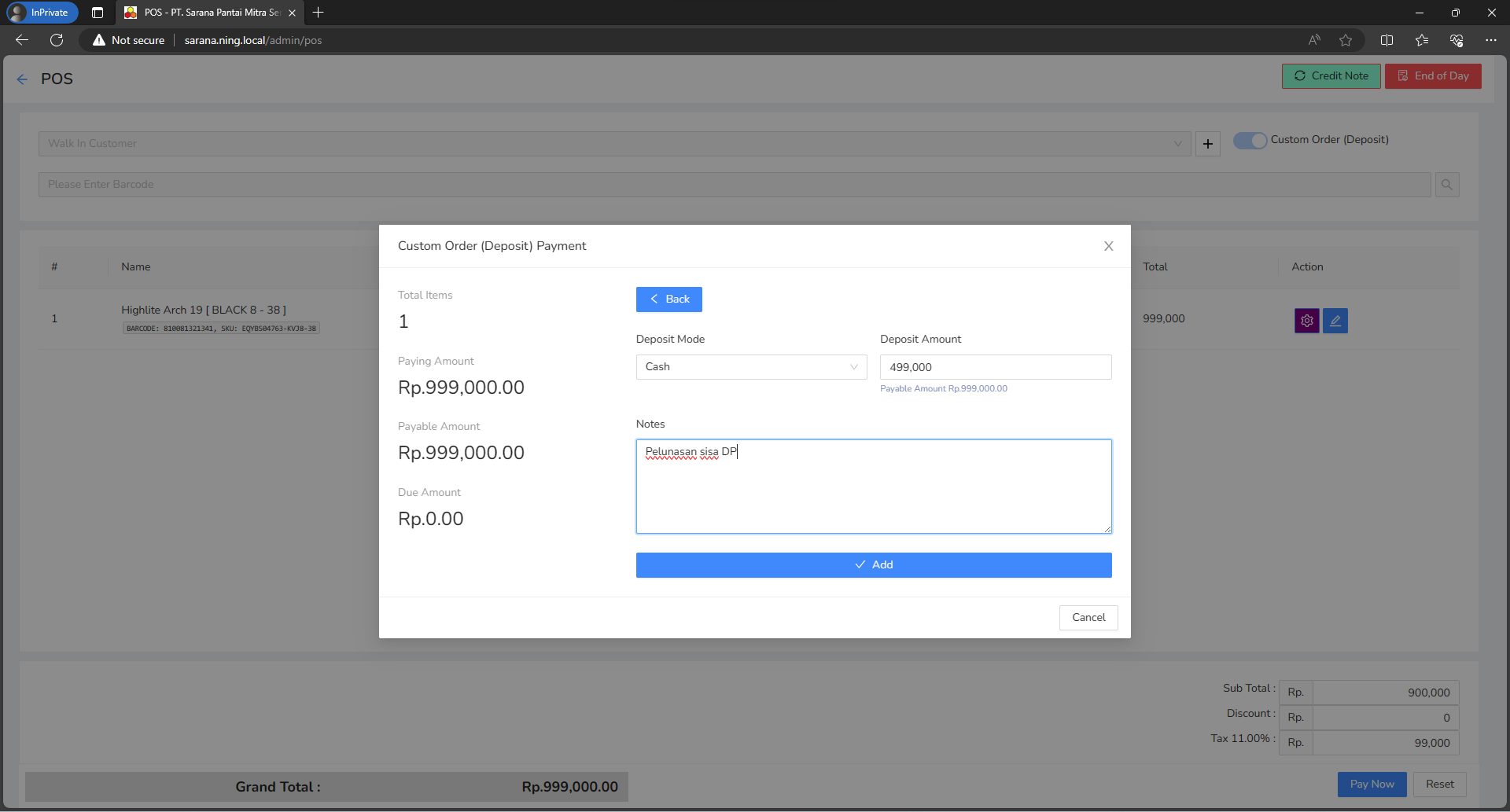 Add Payments